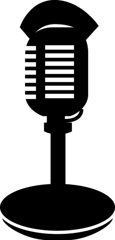 Condenser Microphone With Stand And Lips Svg Line Art, Free Vectors File